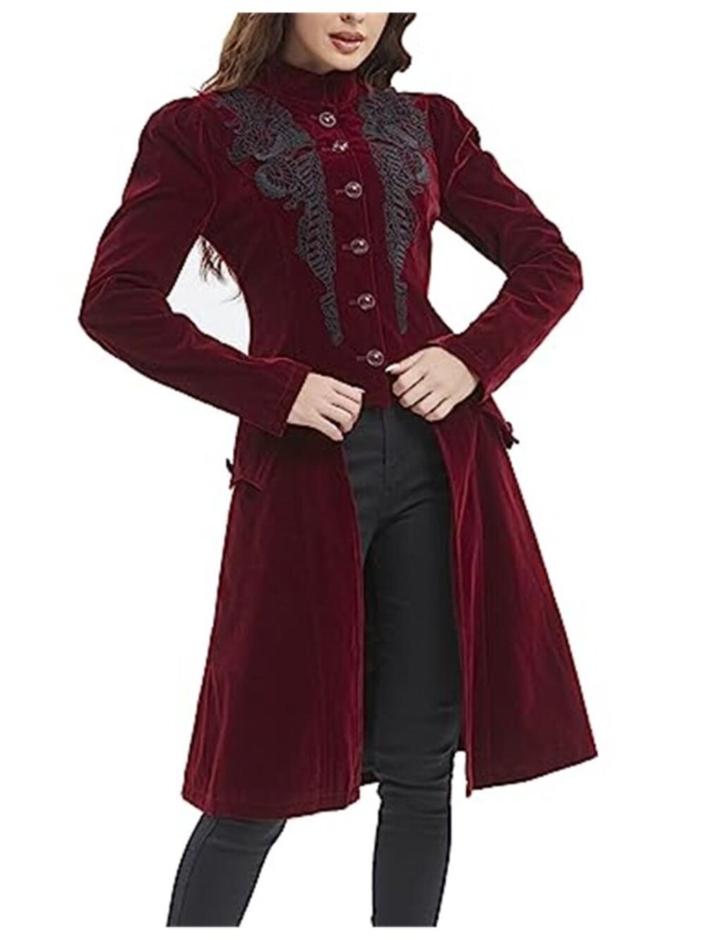 Women's Victorian Steampunk Renaissance Jacket Gothic Frock Coat
